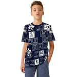 Boy's All Over Printed Exclusive Tee Shirt - Navy