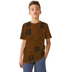 Boy's All Over Printed Exclusive Tee Shirt - Brown