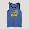 HG "NO PAIN NO GAIN" Printed Stylish Vest For Men's - Bright Blue