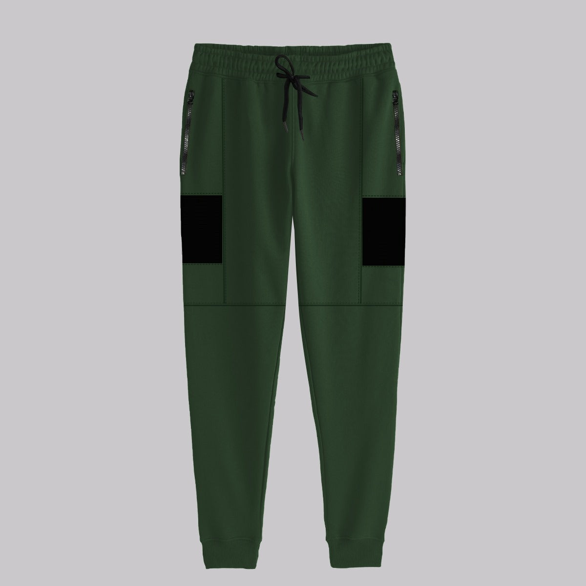 Men Close Bottom Zipper Pocket Fashion Trouser - Commando Green