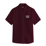 Classy "Brooklyn" Embroidered Soft Cotton Casual Shirt - Maroon