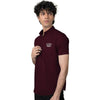 Classy "Brooklyn" Embroidered Soft Cotton Casual Shirt - Maroon