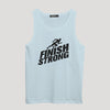 HG "Finish Strong" Printed ActiveFit Sleeveless Vest - Sky