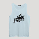 HG "Finish Strong" Printed ActiveFit Sleeveless Vest - Sky