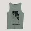 Men Graphic Printed ActiveFit Sleeveless Vest - Slub Gray