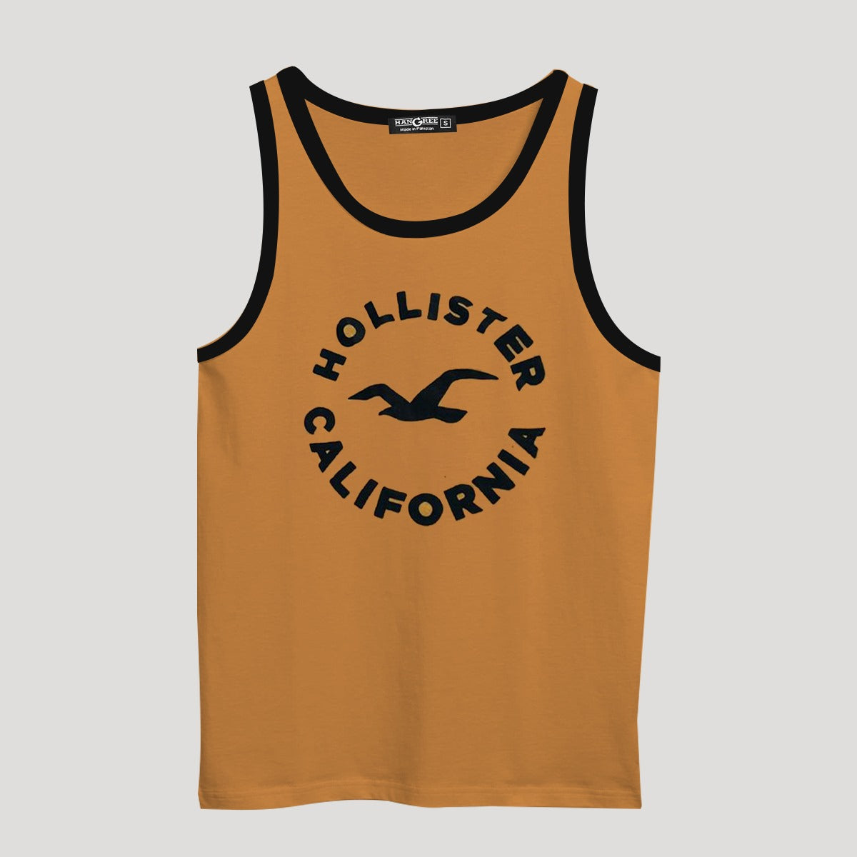 Men Graphic Printed Active Fit Sleeveless Vest - Mustered Yellow