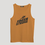 HG "Finish Strong" Printed ActiveFit Sleeveless Vest - Mustered Yellow