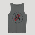 Men Graphic Printed ActiveFit Sleeveless Vest - Gray