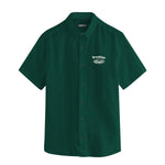 Classy "Brooklyn" Embroidered Soft Cotton Casual Shirt - Bottle Green