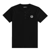 Signature Embroidered Henley Shirt - Black