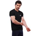 Signature Embroidered Henley Shirt - Black