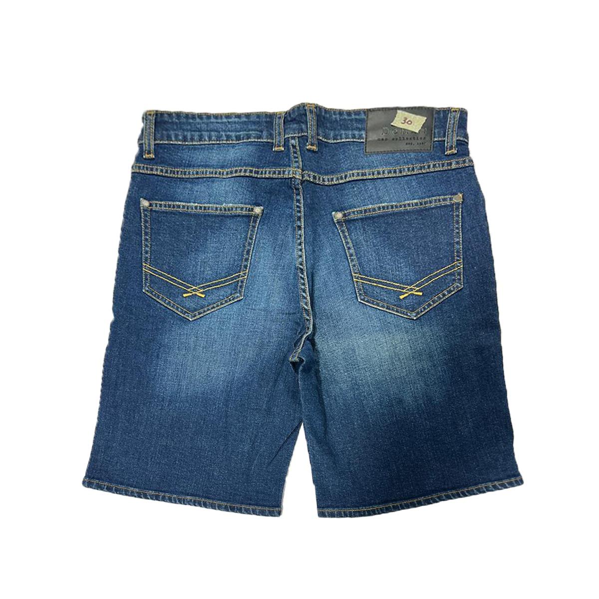 Stretchable Two Quarter Men Denim Shorts