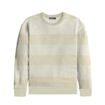 Yarn Dyed Stripped Terry Sweat Shirt - Off White (Minor Fault)