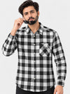 Men's Premium White & Black Winter Check Shirt