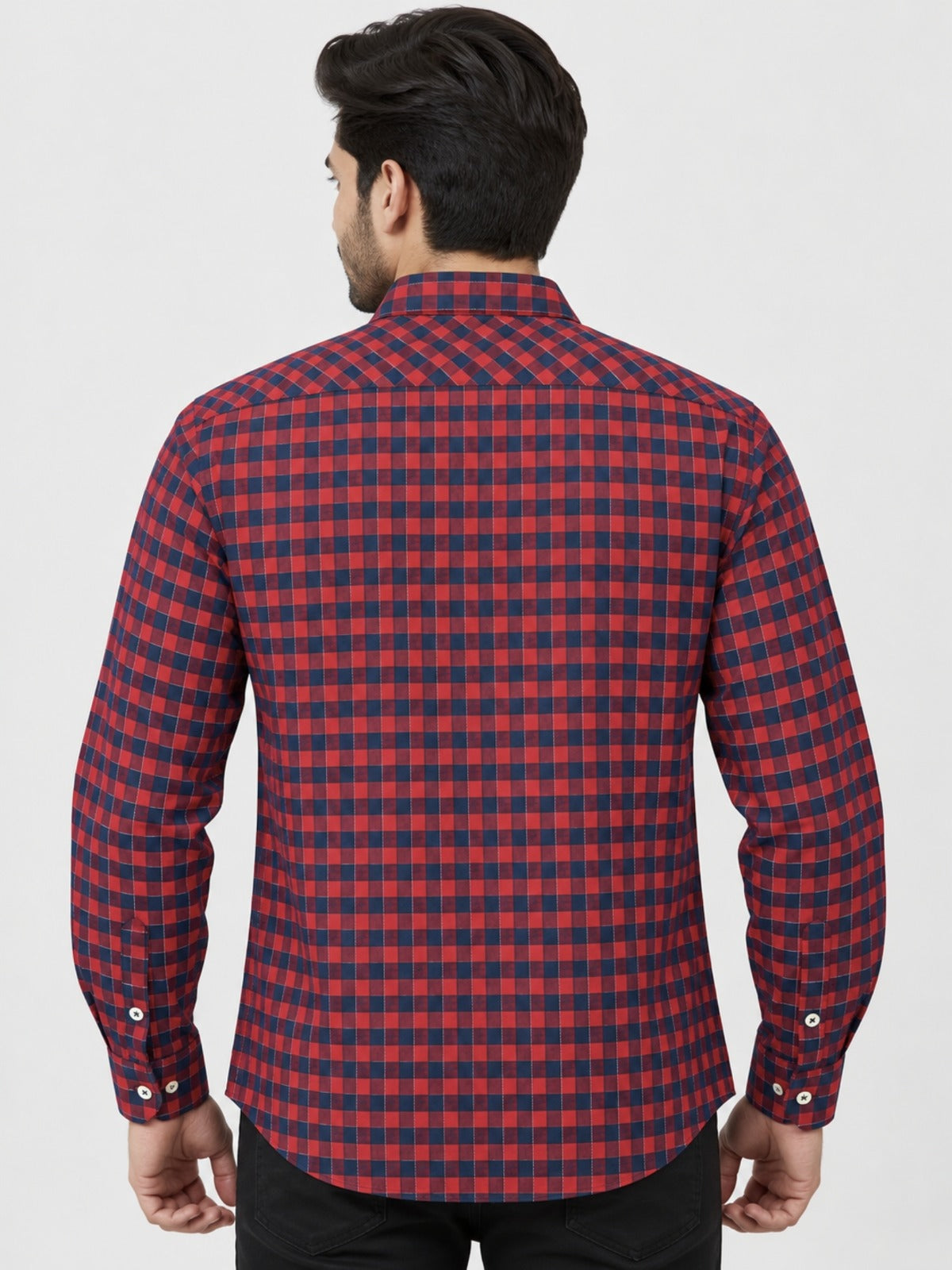 Men's Premium Winter Small Check Casual Shirt