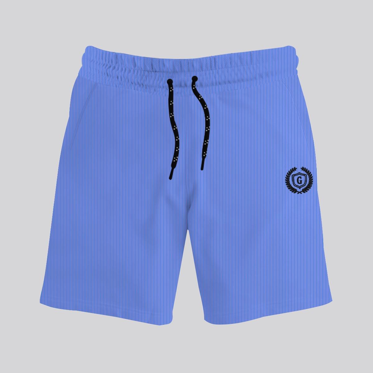 HG Signature Emb. Self Lining Two Quarter Shorts - Jordy Blue