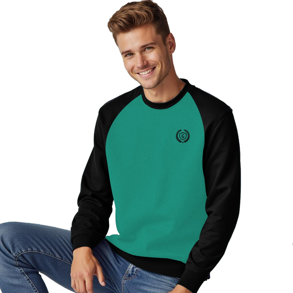 Hangree Signature Emb Fleece Sweatshirt - Elf Green Black