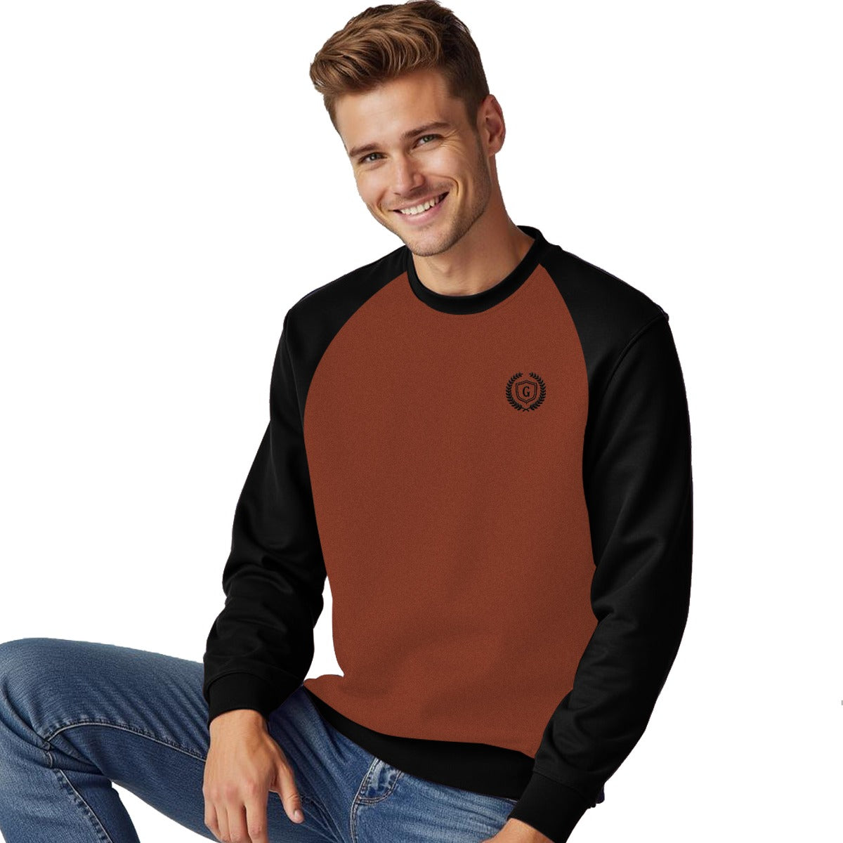 Hangree Signature Emb Fleece Sweat Shirt - Rest Black