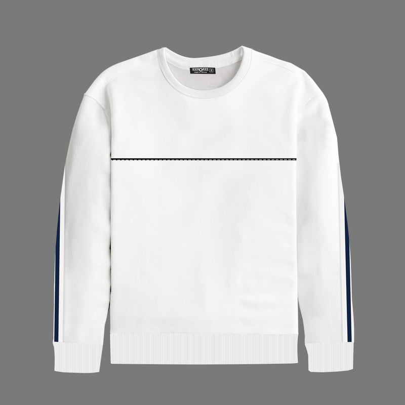 HG Elegant Combo Terry Sweat Shirt - White