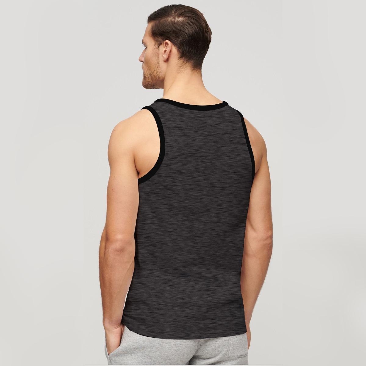 HG "Mountains" Printed ActiveFit Sleeveless Vest - Charcoal Gray