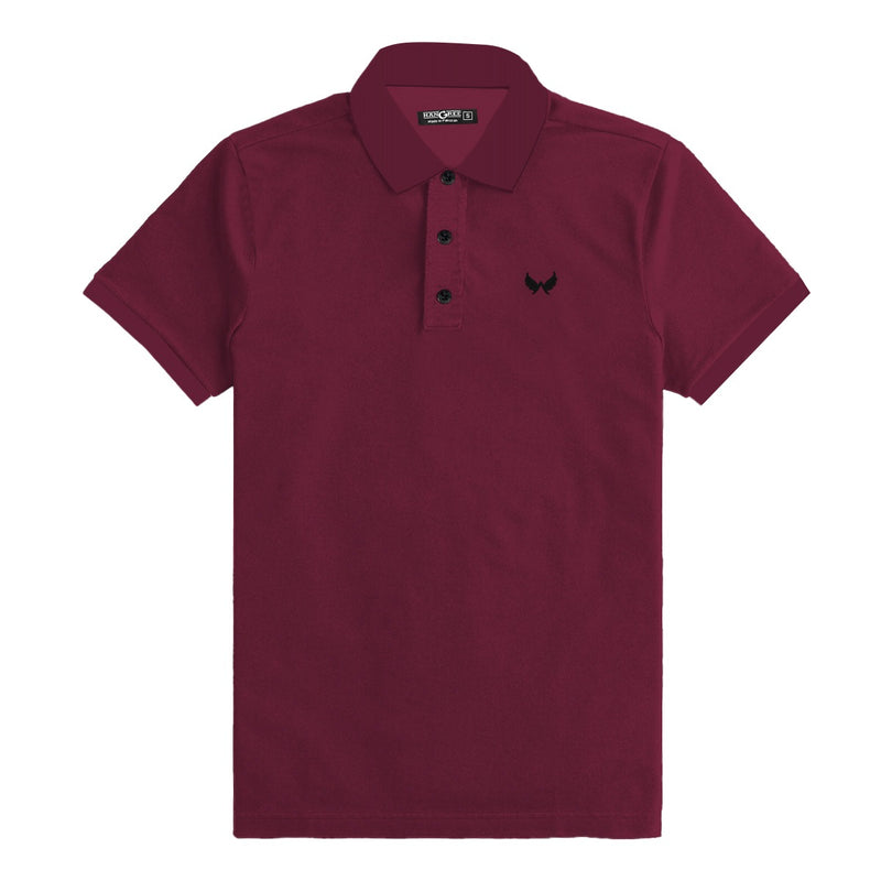 Signature Embroidered Polo - Maroon