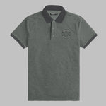 HG Excellence Emb Contrast Collar Polo Shirt - Gray