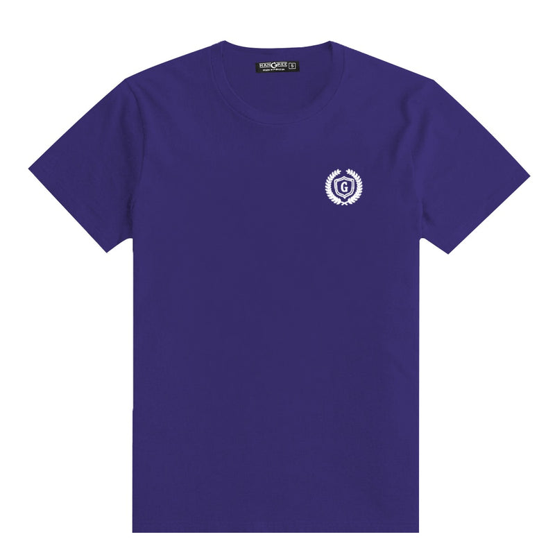 Men's Signature Emb. Round Neck Tee Shirt - Navy Blue