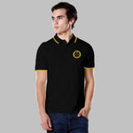 HG Signature Emb. Tipping Collar Polo Shirt - Black