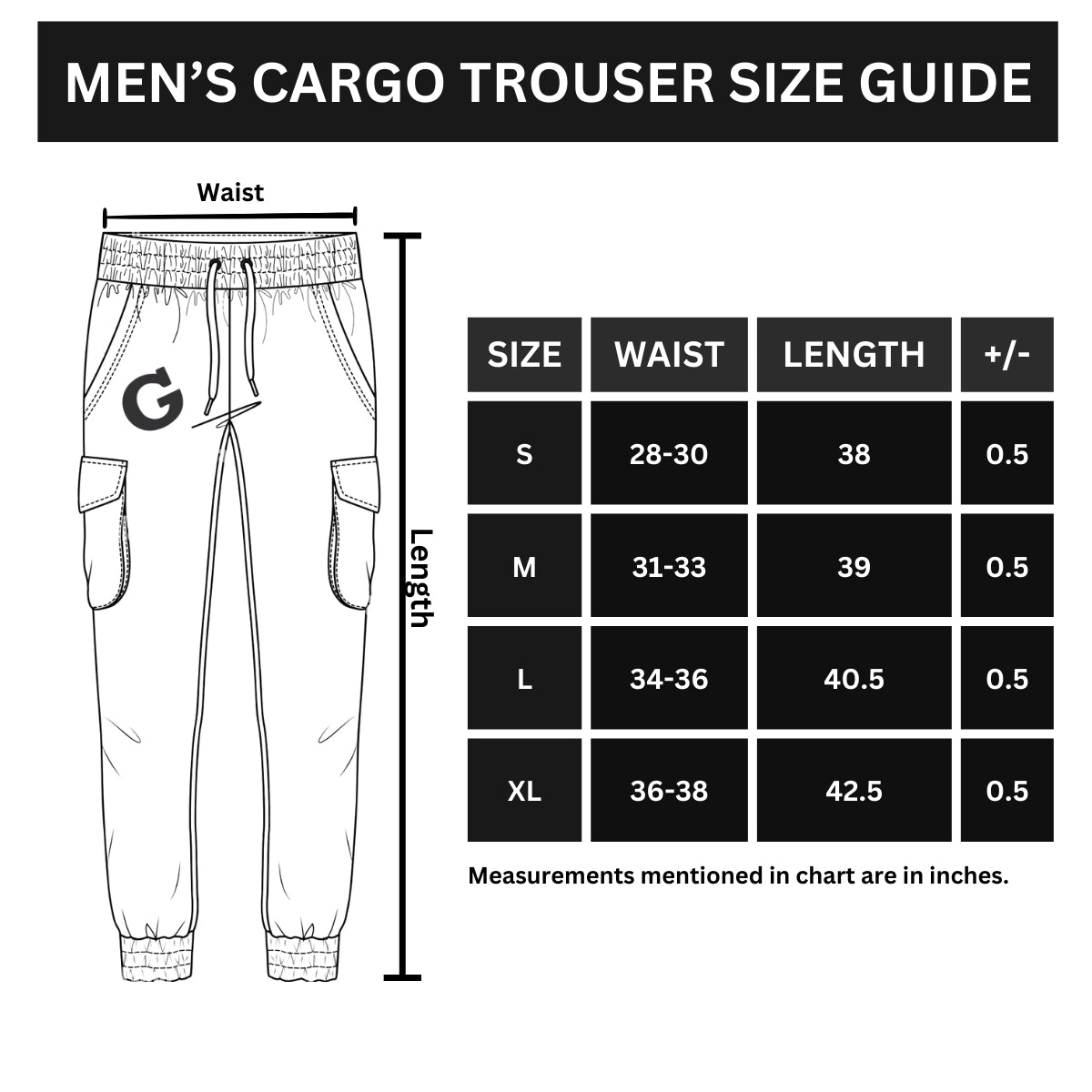 Hangree Signature Terry Cargo Trouser - Charcoal