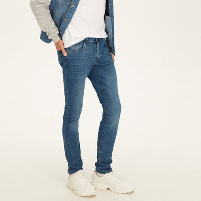 Blue Branded Denim Pant