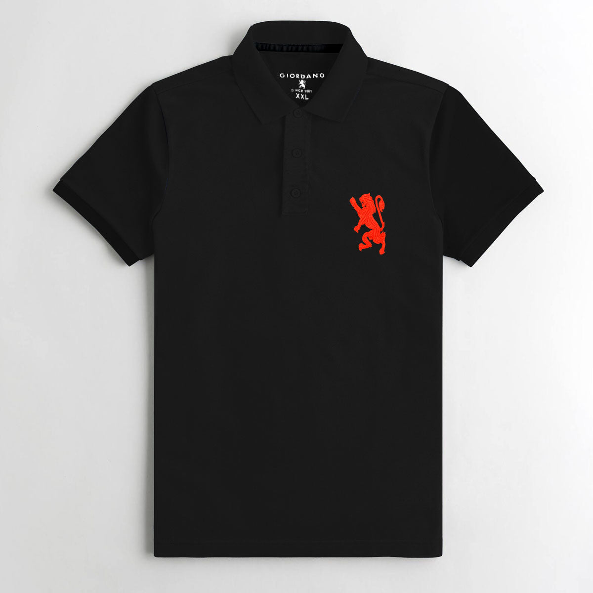 JRDNO DOUBLE COLLAR EXECUTIVE BLACK POLO SHIRT