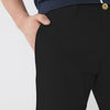 Branded Jet Black Narrow Cotton Pant