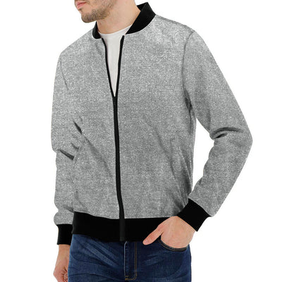 Elegant Textured Gray Fleece Jacket