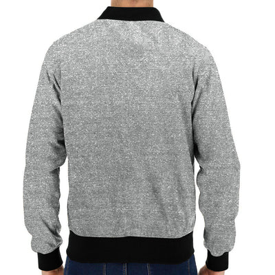 Elegant Textured Gray Fleece Jacket