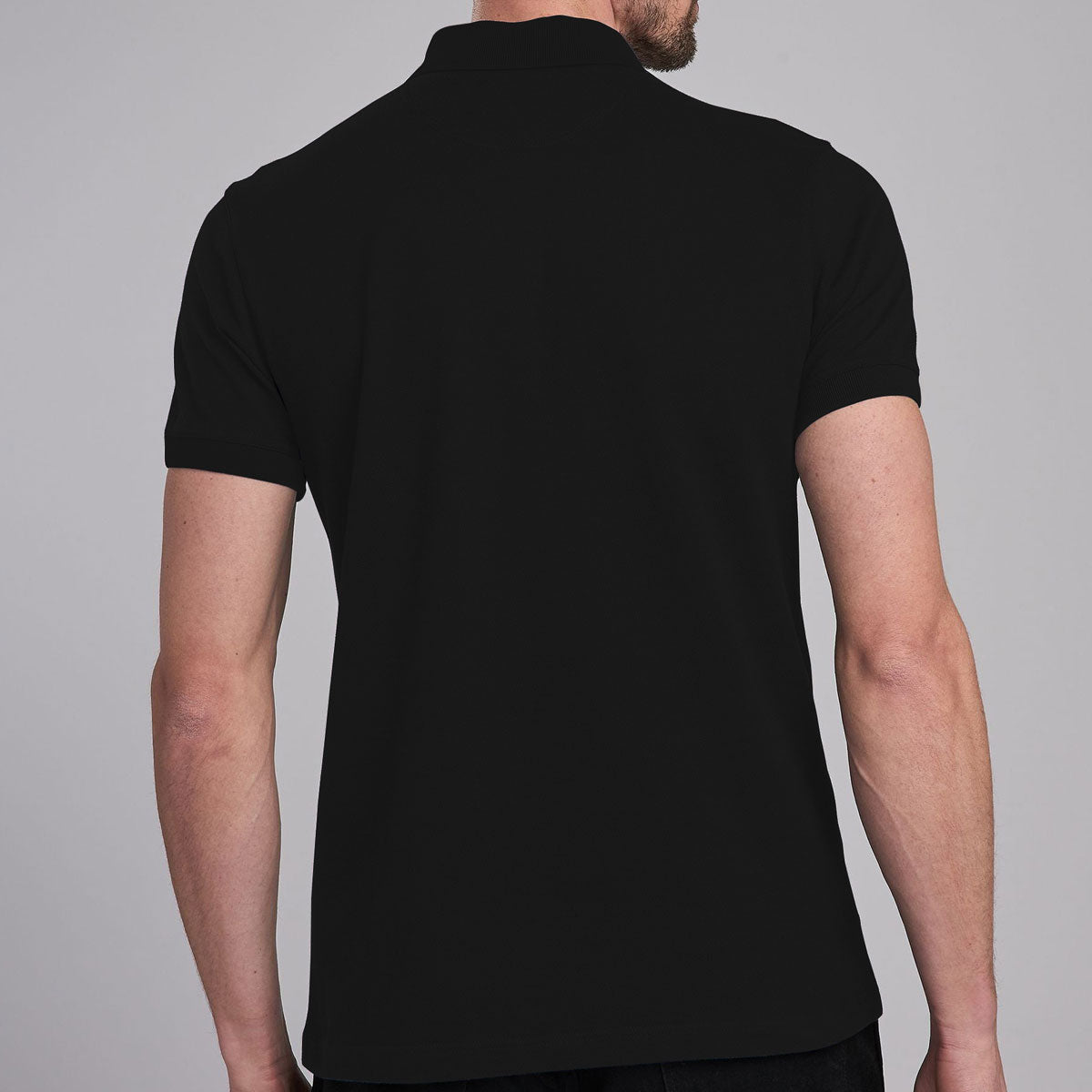JRDNO DOUBLE COLLAR EXECUTIVE BLACK POLO SHIRT