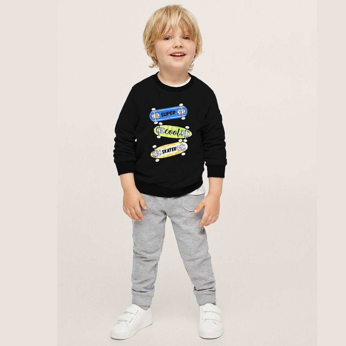 Boy's Super Cool Black Sweat Shirt