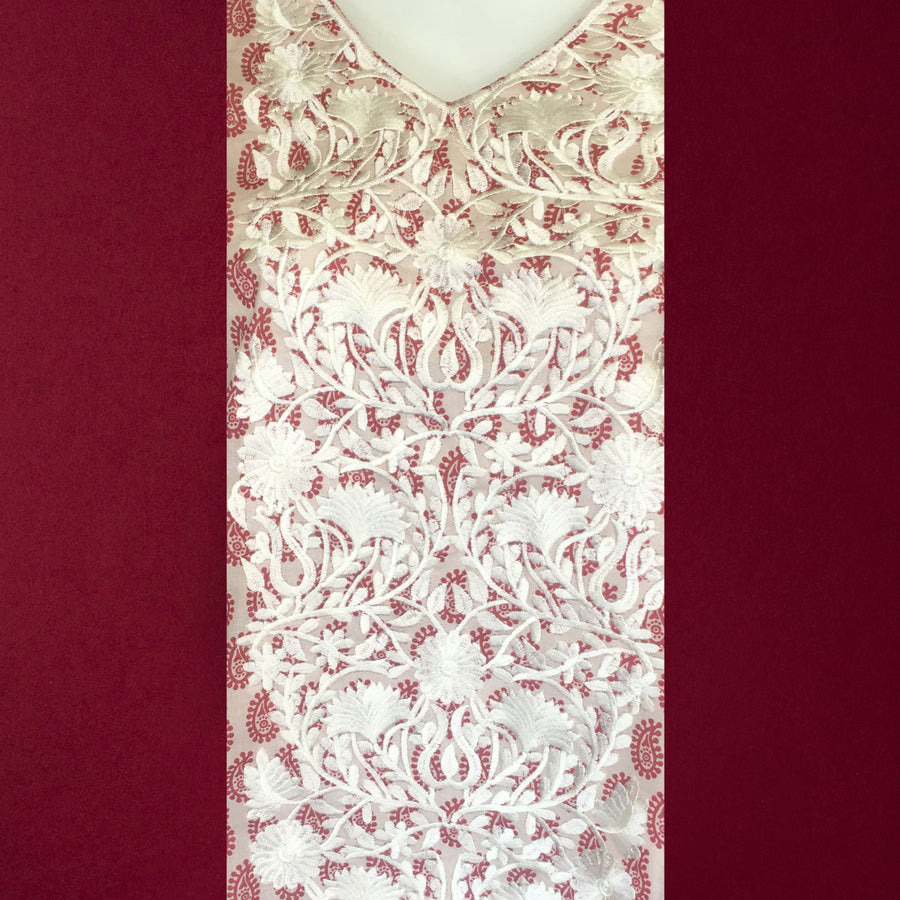 Women Embroidered Lawn Short Frok Kurti