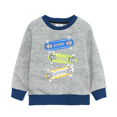 Boy's Supper Cool Gray Sweat Shirt