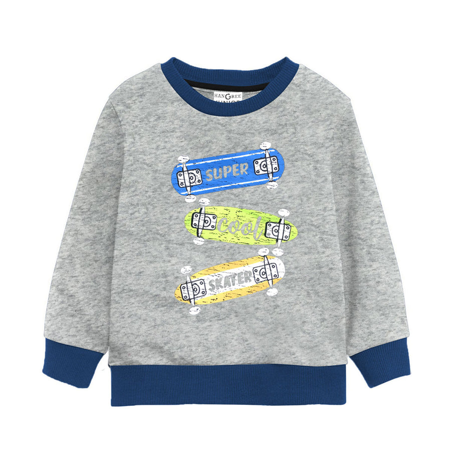 Boy's Supper Cool Gray Sweat Shirt