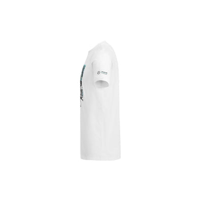 HAMILTON GRAPHIC PRINTED MERCEDZ WHITE T SHIRT
