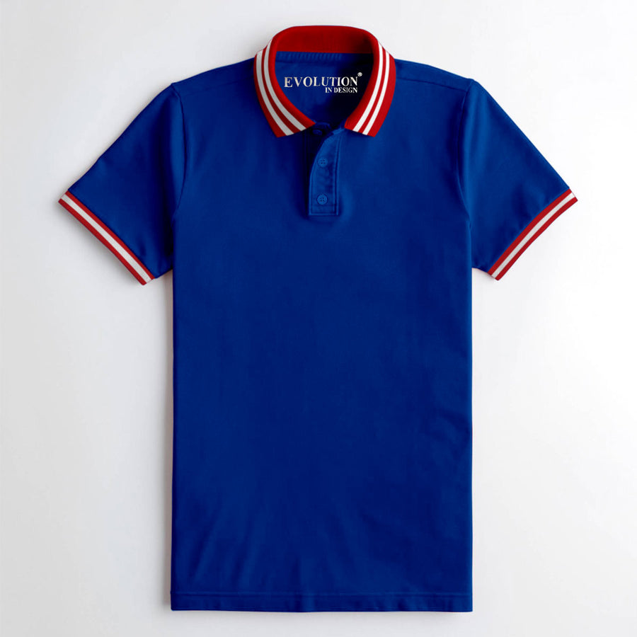 Premium Blue Tipping Polo Shirt