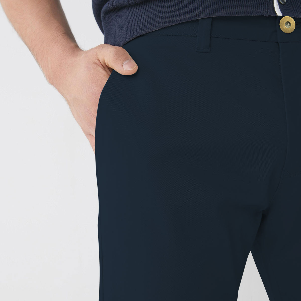 Branded NAVY NARROW COTTON PANT