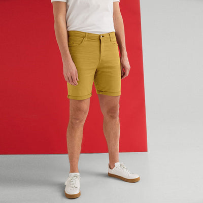 Sprng Field Elegant Mustered Denim Shorts