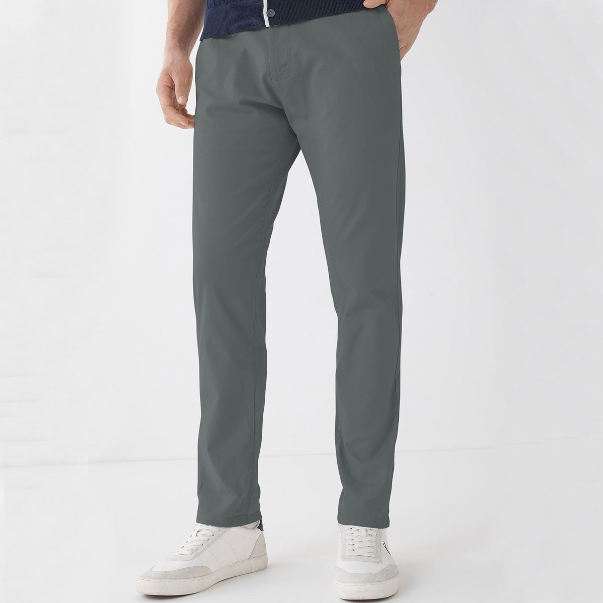 ZR MAN METAL GRAY NARROW COTTON PANT