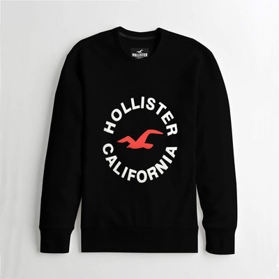 HLSTR Black Fashion Fleece Sweat Shirt