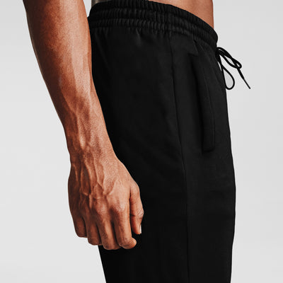 HG Premium Close Bottom Polly Fleece Jet Black Sweat Pant