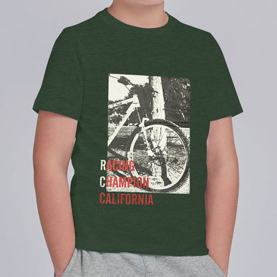 BOY'S UNIQUE PRINTED GREEN TEE SHIRT