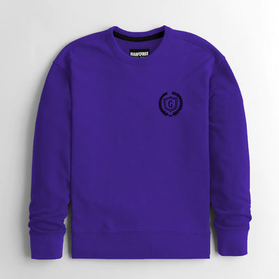 HG SUPER COOL DARK PURPLE SLIM FITTING FLEECE SWEAT SHIRT
