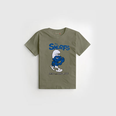 Green Printed Kids Tee