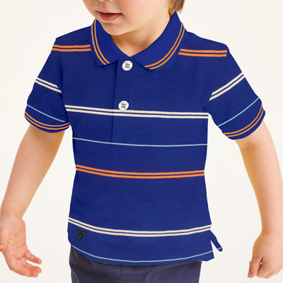 GS Boy's Yard Dyed Tipping Collar Polo Shirt